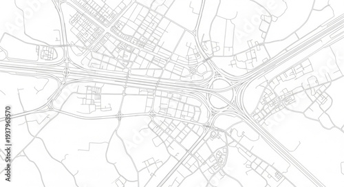 Detailed City Map Illustration Design.