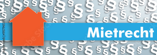 Mietrecht Header mit weissen Paragrafen