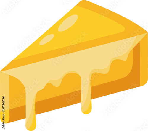 Slice with melting butter on top. ,white background
