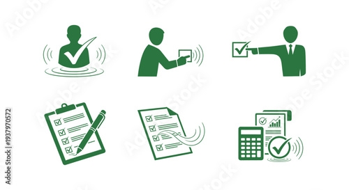 Candidate Selection and Financial Assessment Form Icons