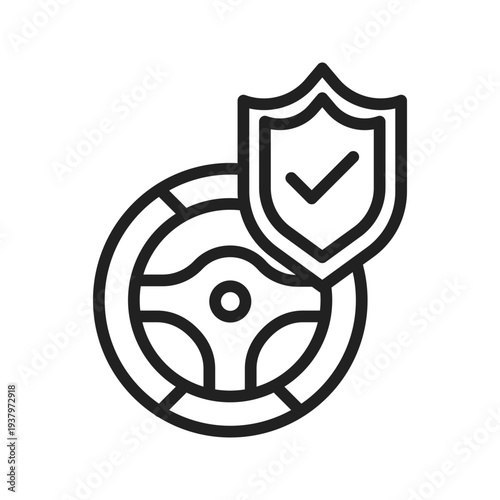 Safe Driving Badge Icon