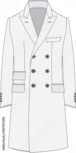 mens overcoat vector