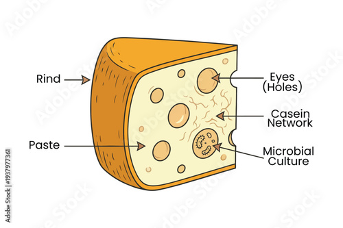 Swiss Cheese Anatomy Educational Diagram