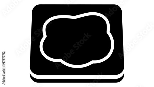 Marble chakla board for rolling dough flatbread preparation kitchen cooking tool isolated white background