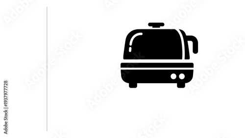 Modern Electric Roti Maker appliance preparing flatbread at home, kitchen countertop, simple icon design for food prepar