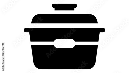 Quick Marinating Box Icon Fast Seasoning Container for Small Ingredients, Kitchen Tool, Food Prep Concept, Simple Graphi