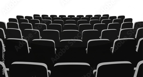 Empty Theater Seating Rows Silhouette.
