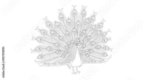 Peacock's Display: An elegant peacock showcases its breathtaking plumage in a display of beauty and grace, a symbol of pride and magnificence.