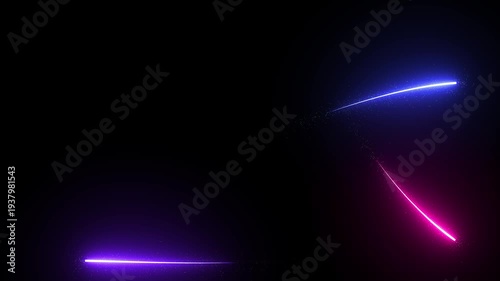 abstract black background with neon rays