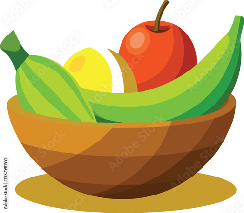 food banner green - healthy & colourful - vector illustration