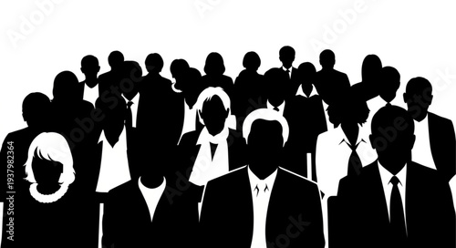 Group of Business People Silhouettes.