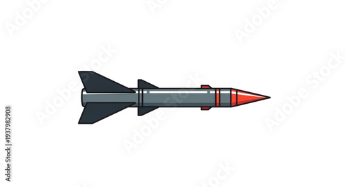 Gray Missile with Red Tip.