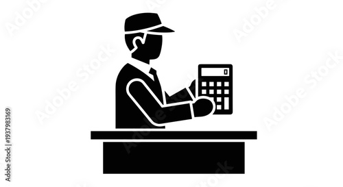 Cashier Scanning Groceries at Checkout.