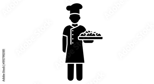 Chef Holding Tray of Food 2.