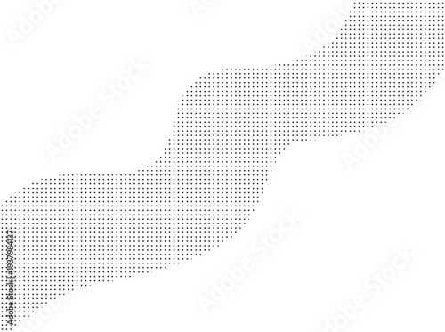 Curve Shape halftone background effect.