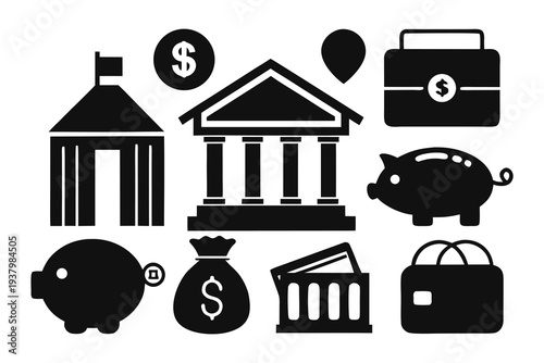 Money exchange icons collection vector design illustration