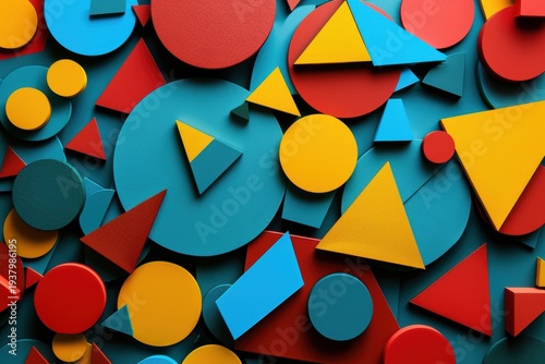 Overlapping Geometric Shapes Wallpaper