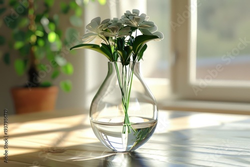 Minimalist Glass Vase with Modern Design