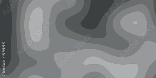Abstract grayscale contour lines with subtle gold outlines