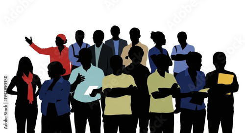 Group of People Standing Together.