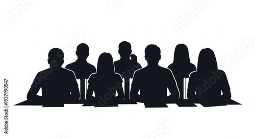 Group of People Silhouettes.