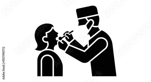 Doctor Taking Patient Swab Test.