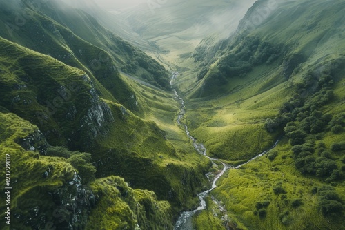 Drone Shot of Majestic Highland Valleys
