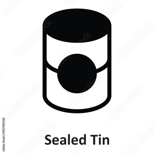 Sealed Tin Vector Icon which can easily modify or edit