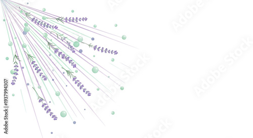 Abstract lavender and mint color streaks background design