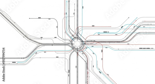 Highway Interchange Roadway Infrastructure.