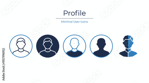 Profile Icons Representing Different People Avatars And Website Home Page.