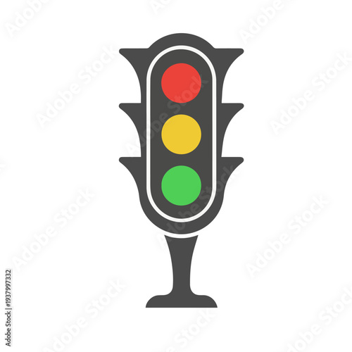 traffic light on white background