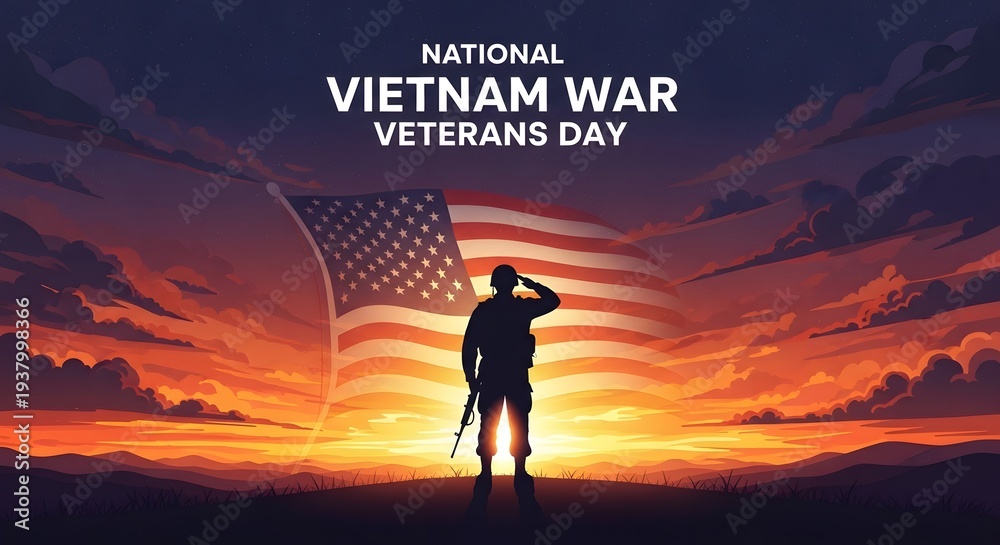 Fototapeta premium National Vietnam War Veterans Day for all veterans and their families