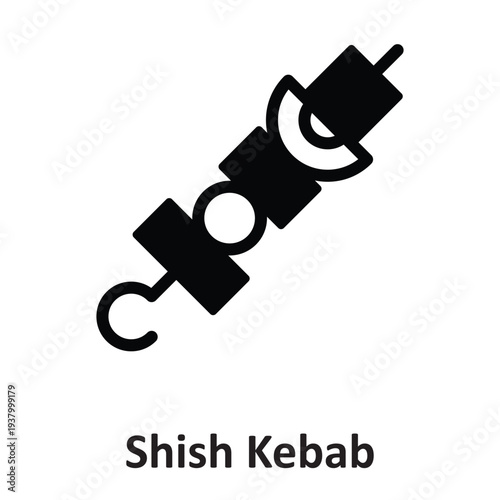 Shish Kebab Vector Icon which can easily modify or edit