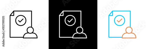 Attendance on white and black background