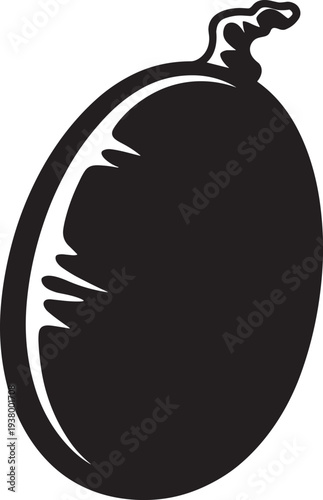 Baobab silhouette icon isolated on transparent background for agriculture and farming