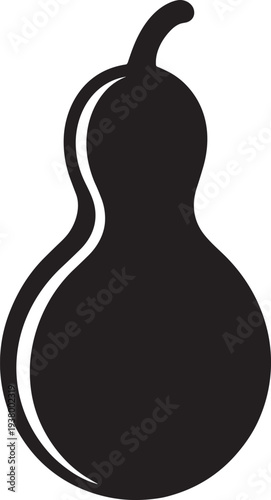 Calabash silhouette icon isolated on transparent grid background simple vector