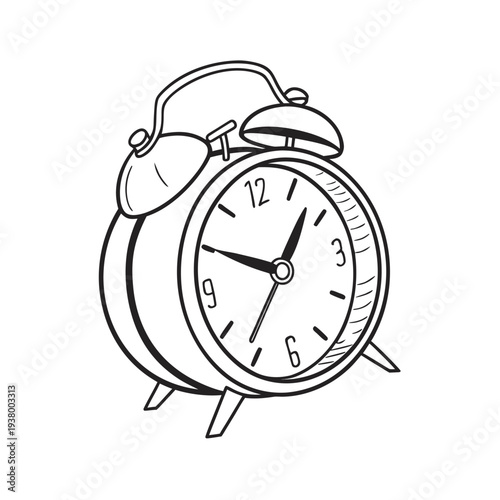 Vector illustration of an alarm clock