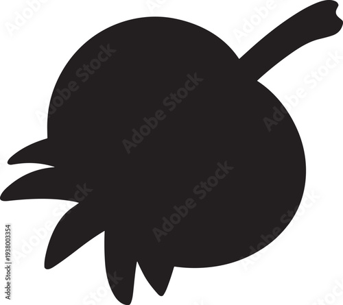 Hackberry tropical fruit vector silhouette food and drink icon stock illustration