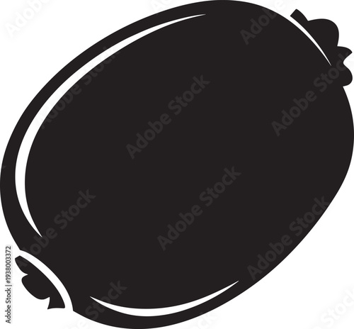 Hardy Kiwi fruit vector silhouette food and drink icon stock illustration for web design