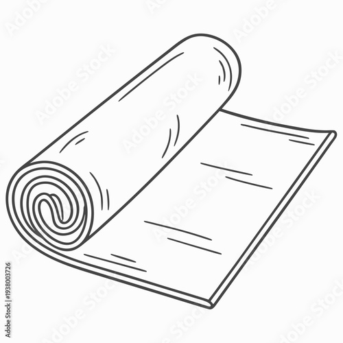 Vector illustration of a rolled up newspaper