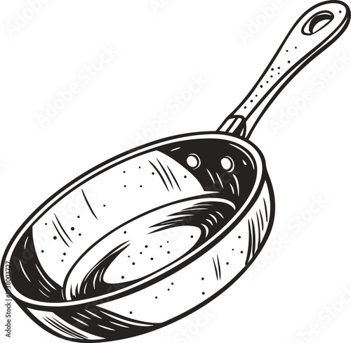 Vector illustration of a frying pan
