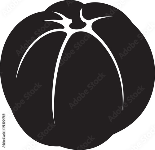 Ugli fruit black silhouette isolated on background healthy eating diet food dessert ingredient