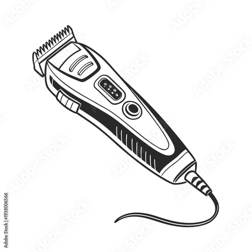 Vector illustration of electric hair clipper