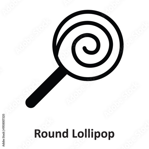 Round Lollipop Vector Icon which can easily modify or edit