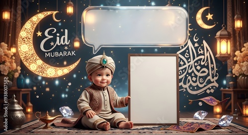 Islamic Decorative Frame Background for Ramadan Kareem Greeting Design