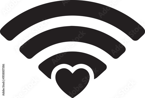 Love WiFi Signal Icon