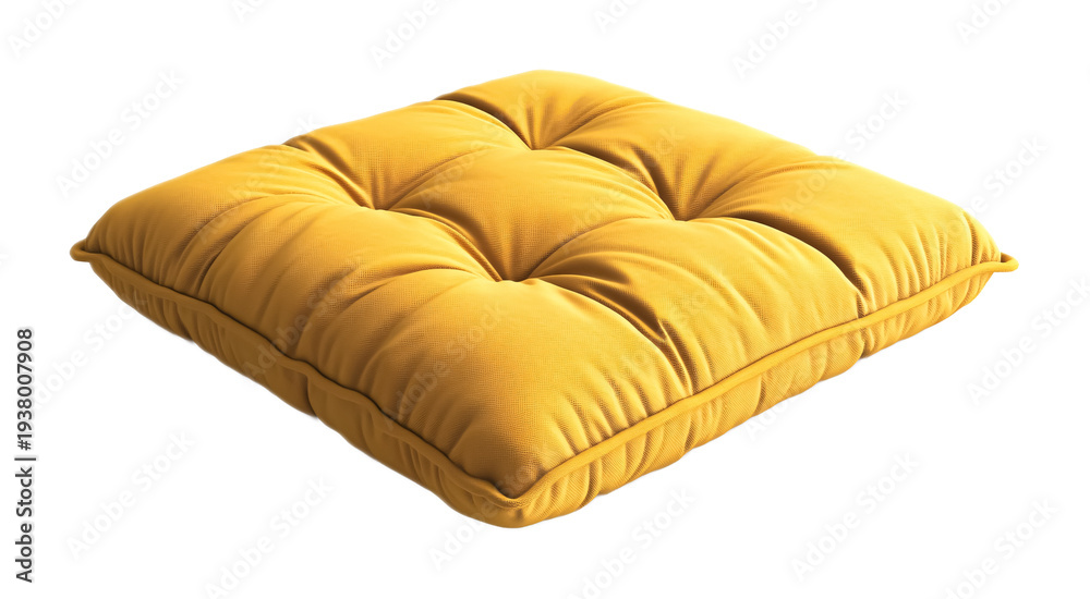 Fototapeta premium Floor Cushion - Comfortable Floor Cushion for Relaxing, Lounging, and Adding Color to Your Living Space Isolated on White Background
