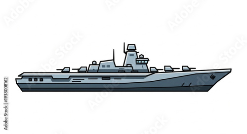 Military Naval Warship Vessel Boat.