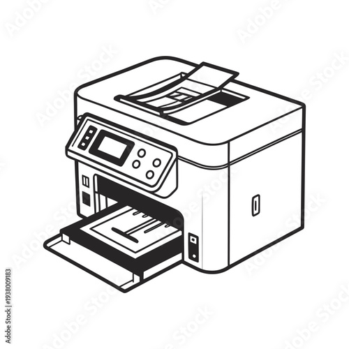 Vector illustration of a printer